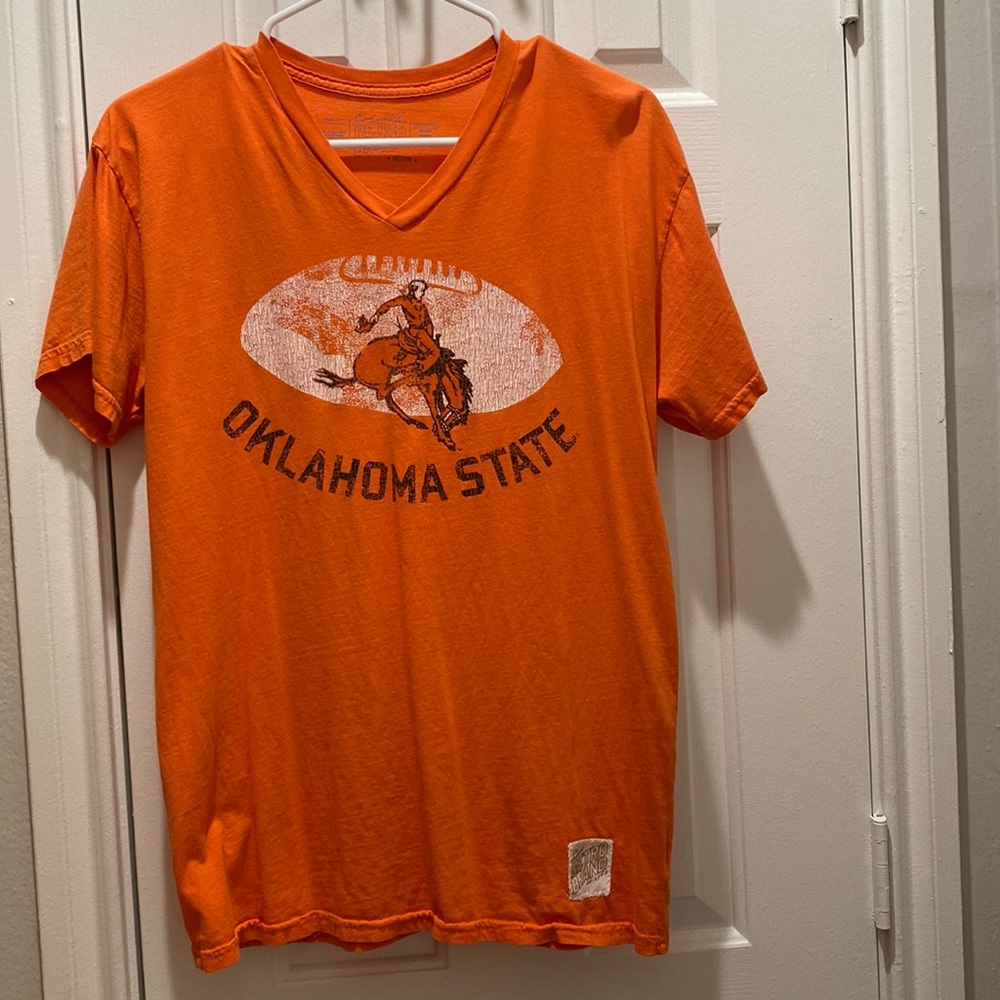 Okstate short sleeve womens tee with university’s retro logo